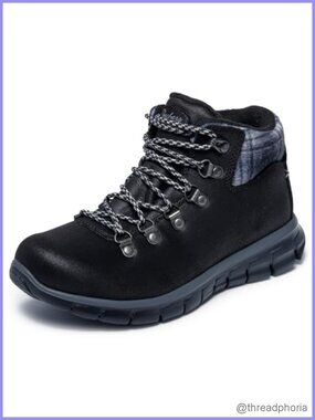 Water Repellent Faux Leather Ankle Booties with Memory Foam